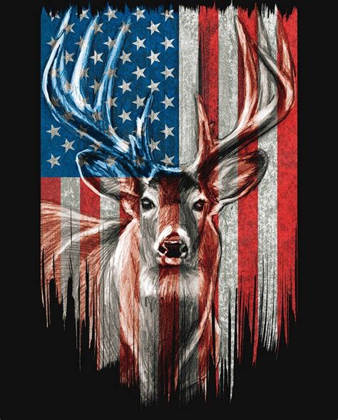 deer with american flag background|deer flag wallpaper hd.